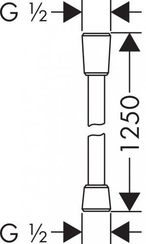 Hansgrohe Isiflex zuhanycső 125 cm, rozsdamentes acél hatás 28272800
