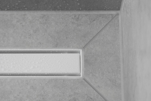 Hansgrohe RainDrain Match zuhanylefolyó színkészlet 70 cm, állítató magasságú kerettel matt fehér 56037700