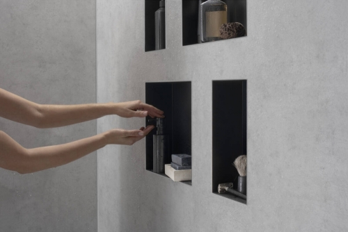 Hansgrohe XtraStoris Minimalistic falfülke keret nélkül, 300/150/100 rozsdamentes acél 56070800