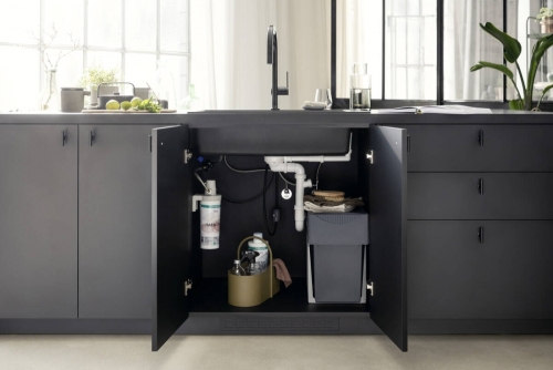 Hansgrohe Aqittura M91 Vízszűrős konyhai csaptelep 210, kihúzható zuhanyfejjel, 1jet, sBox, indulókészlet, rozsdamentes acél hatású 76800800