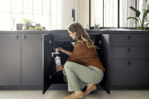 Hansgrohe Aqittura M91 Vízszűrős konyhai csaptelep 210, kihúzható zuhanyfejjel, 1jet, sBox, indulókészlet, rozsdamentes acél hatású 76800800