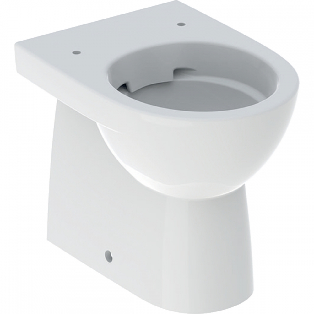 Geberit Selnova Compact álló WC, mélyöblítésű, alsó vagy hátsó kifolyású, falhoz illeszkedő, rövidített, Rimfree, 48cm 500.394.01.1