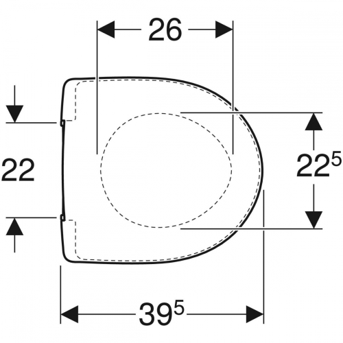 Geberit Selnova Compact WC-ülőke, lecsapódásgátlós, rögzítés felülről, rögzítési távolság 22 cm, fehér 501.878.00.1