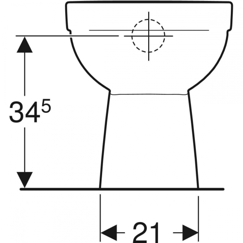 Geberit Selnova álló WC, mélyöblítésű, alsó kifolyású, részben zárt forma, Rimfree, 54cm 500.399.01.1