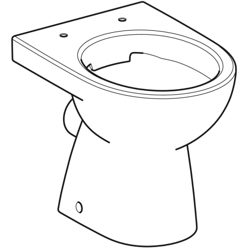 Geberit Selnova álló WC, mélyöblítésű, hátsó kifolyású, részben zárt forma, Rimfree, 49cm 500.480.01.1