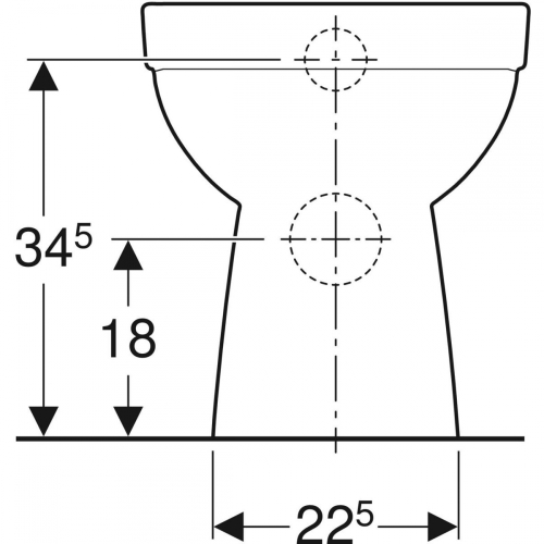 Geberit Selnova álló WC, mélyöblítésű, hátsó kifolyású, részben zárt forma, Rimfree, 49cm 500.480.01.1