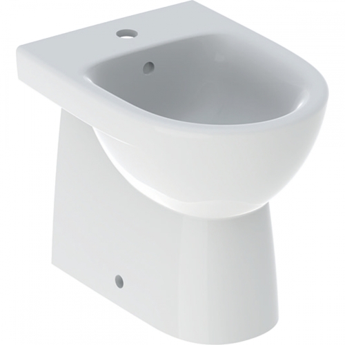 Geberit Selnova Compact álló bidé, falhoz illeszkedő, részben zárt forma, rövidített kivitel 500.482.01.1