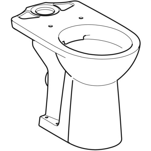 Geberit Selnova Comfort álló WC falon kívüli öblítőtartályokhoz monoblokk, mélyöblítésű, hátsó kifolyású, magasított, Rimfree 500.486.01.1