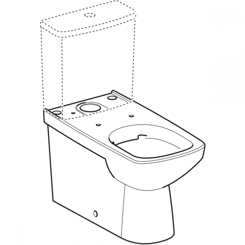Geberit Selnova Square Rimfree monoblokkos wc csésze, falhoz illeszkedő 500.489.01.1