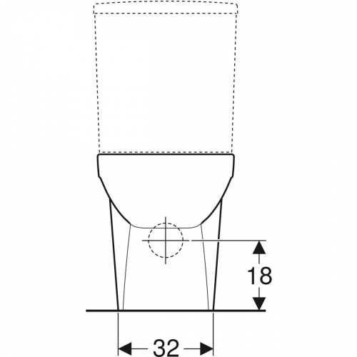 Geberit Selnova Square Rimfree monoblokkos wc csésze, falhoz illeszkedő 500.489.01.1