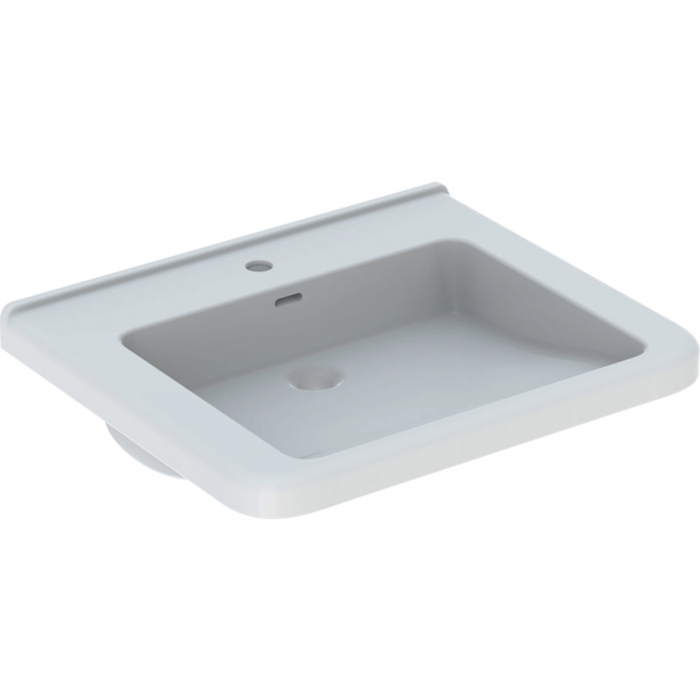 Geberit Selnova Comfort Square akadálymentes mosdó, 65x15.5x55cm, túlfolyóval 500.788.01.1