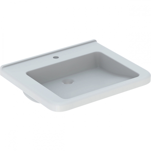 Geberit Selnova Comfort Square akadálymentes mosdó, 65x15.5x55cm, túlfolyó nélkül 500.789.01.1