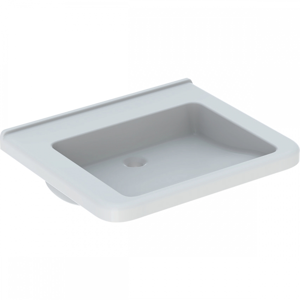 Geberit Selnova Comfort Square akadálymentes mosdó, 65x15.5x55cm, csaplyuk és túlfolyó nélkül 500.790.01.1