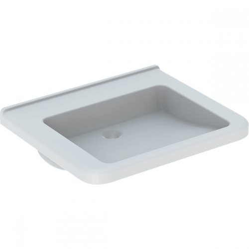Geberit Selnova Comfort Square akadálymentes mosdó, 65x15.5x55cm, csaplyuk és túlfolyó nélkül 500.790.01.1