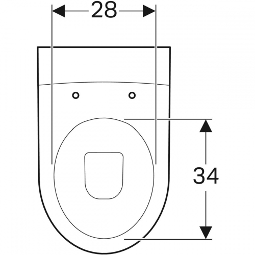 Geberit iCon álló WC, mélyöblítésű falhoz illeszkedő 500.878.00.1