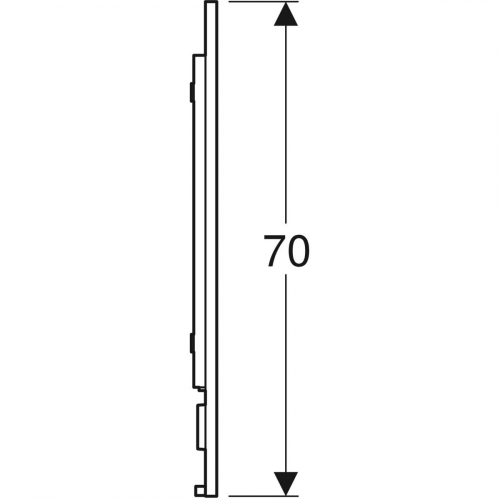 Geberit Option Plus tükör világítással 40x70 cm, ezüstözött/szálcsiszolt alumínium 501.070.00.1