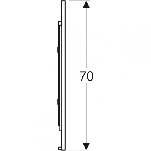 Geberit Option Plus tükör világítással 75x70 cm, ezüstözött/szálcsiszolt alumínium 501.072.00.1