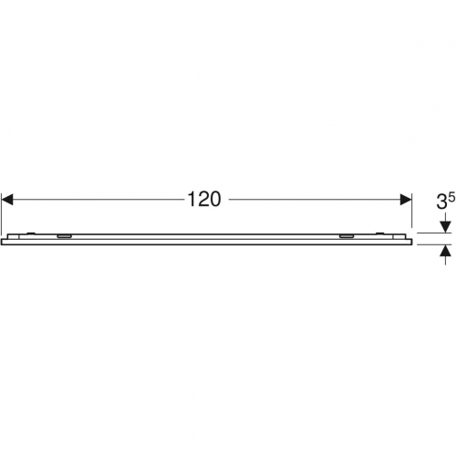 Geberit Option Plus tükör világítással 120x70 cm, ezüstözött/szálcsiszolt alumínium 501.074.00.1