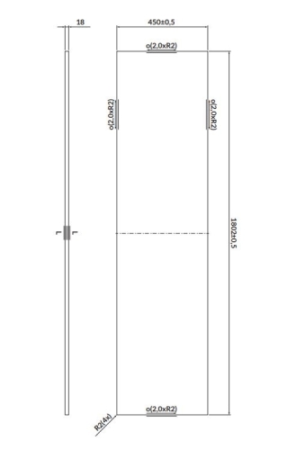 Cersanit Larga 180 munkalap, szürke S932-022