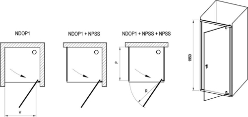 Ravak Nexty NDOP1 80 zuhanyajtó krómhatású+transparent 03O40C00Z1