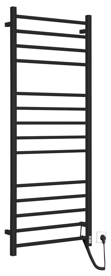 Sapho ESKINADO 600x1500mm elektromos törölközőszárító radiátor időzítővel, matt fekete ER450BT