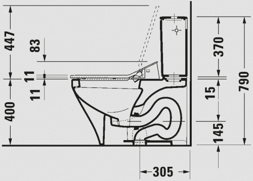Duravit SensoWashR Slim Senso WashR Slim DuraStyle-hoz 611200002304300