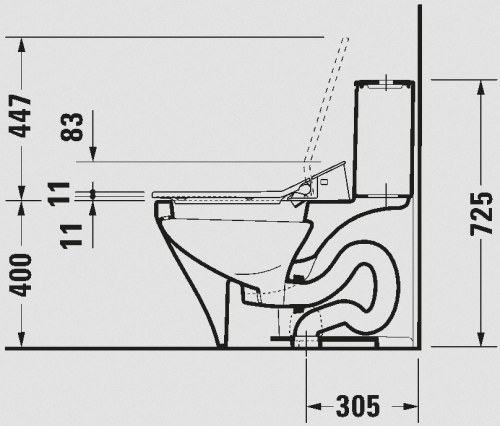 Duravit SensoWashR Slim Senso WashR Slim DuraStyle-hoz 611200002304300
