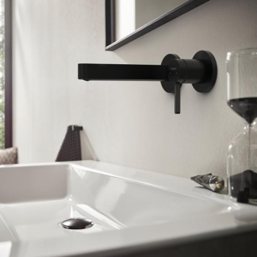 Hansgrohe Finoris Egykaros mosdócsaptelep falsík alatti szereléshez, 16,8 cm-es kifolyóval matt fekete 76051670