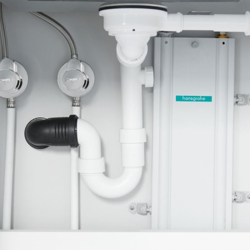 Hansgrohe Aquno Select M81 konyhai csaptelep 250 2jet, kihúzható kifolyóval, sBox, matt fekete 73830670