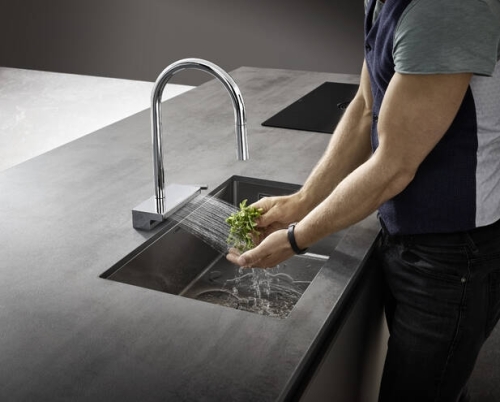 Hansgrohe Aquno Select M81 konyhai csaptelep 170 3jet, kihúzható kifolyóval, sBox, króm 73831000