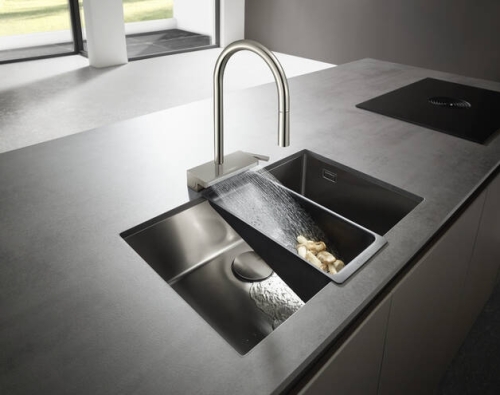 Hansgrohe Aquno Select M81 konyhai csaptelep 170 3jet, kihúzható kifolyóval, sBox, rozsdamentes acél hatású 73831800