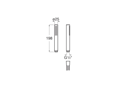 Roca Stella Stick Round kézizuhany, rose gold A5B3750RG0