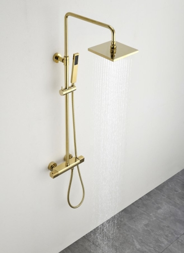 Sapho DAKAR zuhanyoszlop termosztátos csapteleppel, zuhanyszettel, arany SZ139