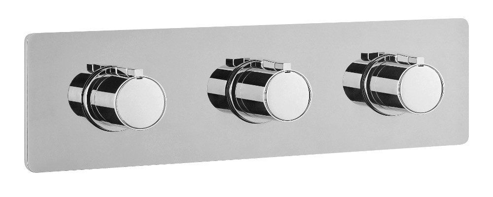 Sapho RHAPSODY Falba süllyesztett termosztátos zuhanycsaptelep, 3-irányú váltóval, zuhanyszett nélkül, króm (RH393)