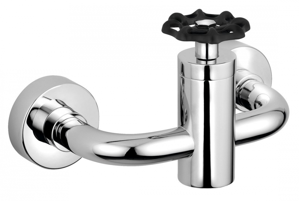 Sapho REITANO INDUSTRY zuhanycsaptelep, zuhanyszett nélkül, króm/fekete (5184TT)