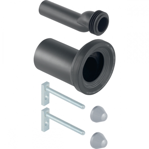 Geberit csatlakozókészlet fali WC-hez, rögzítési anyaggal, elhúzott, d90/45mm 405.116.00.1