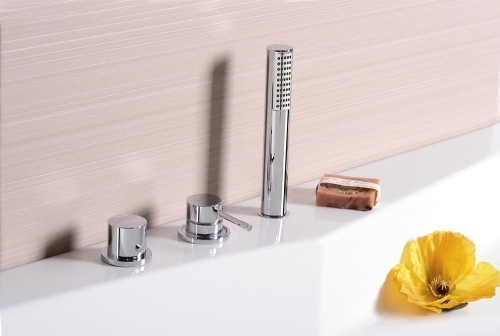 Sapho BOU kádperemre szerelhető, kádtöltő csaptelep, váltóval, kádbeömlő nélkül, króm (BU100)