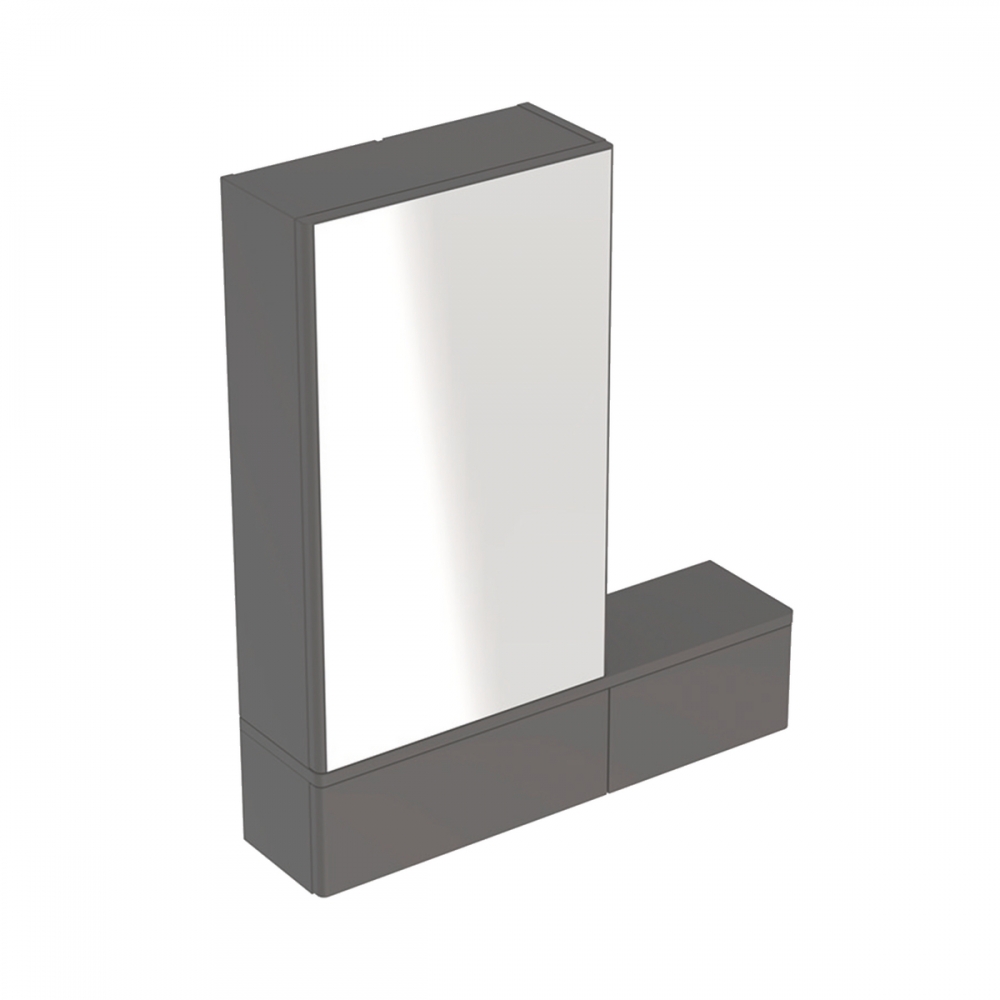 Geberit Selnova Square tükrös szekrény, 70.8x85x17.6cm, matt lakkozott láva 501.391.JK.1