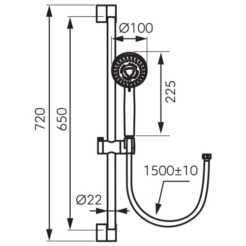 Ferro Horn Black zuhanyszett N370BL-B