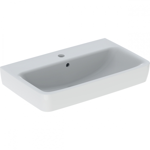 Geberit Selnova Compact mosdó 65x40cm, csaplyuk középen, túlfolyóval 501.890.00.1