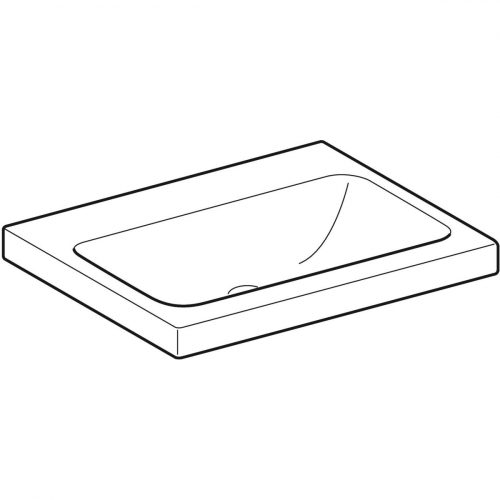 Geberit iCon Light mosdó, 60x48cm, csaplyuk és túlfolyó nélkül, fehér 501.834.00.7