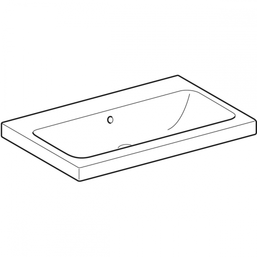 Geberit iCon Light mosdó, 75x48cm, csaplyuk nélkül, túlfolyóval, fehér 501.835.00.3