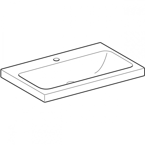 Geberit iCon Light mosdó, 75x48cm, csaplyukkal, túlfolyó nélkül, fehér 501.835.00.5
