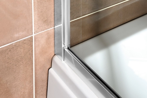 Sapho POLYSAN DEEP 130 cm zuhanyajtó transzparent üveggel, króm MD1316