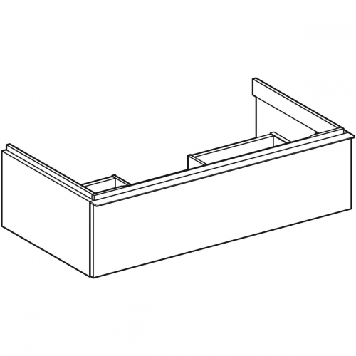 Geberit iCon alsó szekrény mosdóhoz, egy fiókkal, 88.8x24.7x47.6cm, fehér/magasfényű bevonat, fehér/matt porbevonatos 502.312.01.1