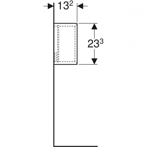 Geberit iCon négyzetes falidoboz, 22.5x23.3x13.2cm, Fehér/Matt bevonat 502.321.01.3