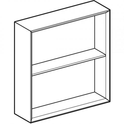 Geberit iCon négyzetes polc, 45x46.7x13.2cm, Tölgy/Melaminos faszerkezet 502.323.JH.1