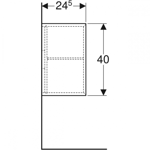 Geberit iCon oldalelem, 37x40x24.5cm, Fehér/Matt bevonat 502.324.01.3