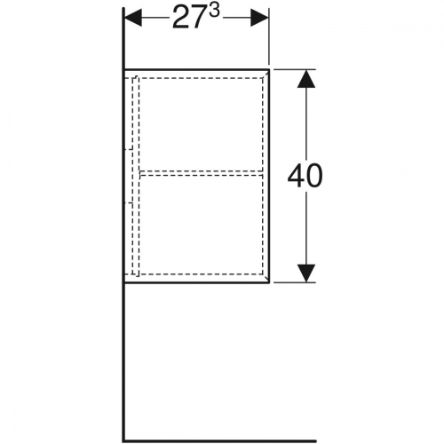 Geberit iCon oldalelem, 37x40x27.3cm, Hikoridió/Melaminos faszerkezet 502.325.JR.1
