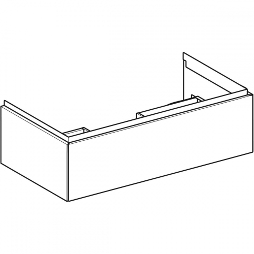 Geberit ONE alsó szekrény mosdóhoz, egy fiókkal, 90x26.6x47cm, homokszürke/magasfényű bevonat 505.073.00.4